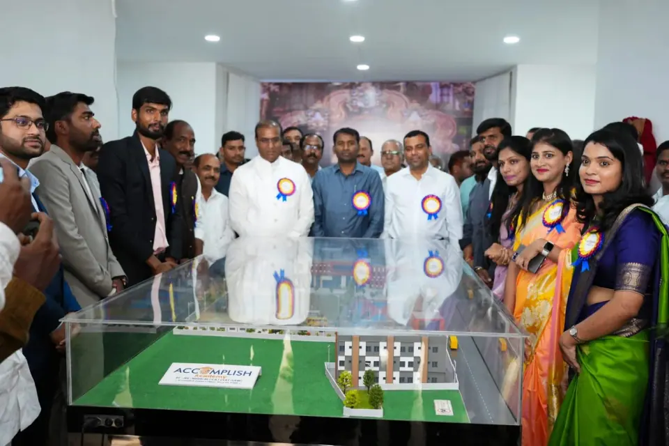 Guests at the campus model unveiling